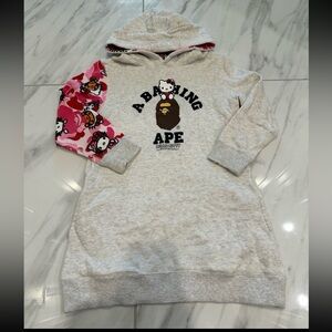 Bape x hello Kitty hoodie girls dress size：130